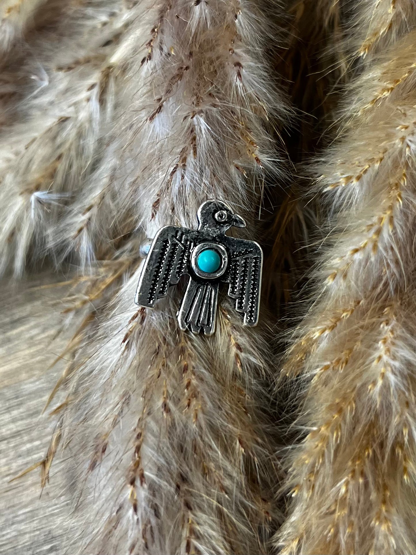 Thunderbird Turquoise Adjustable Ring