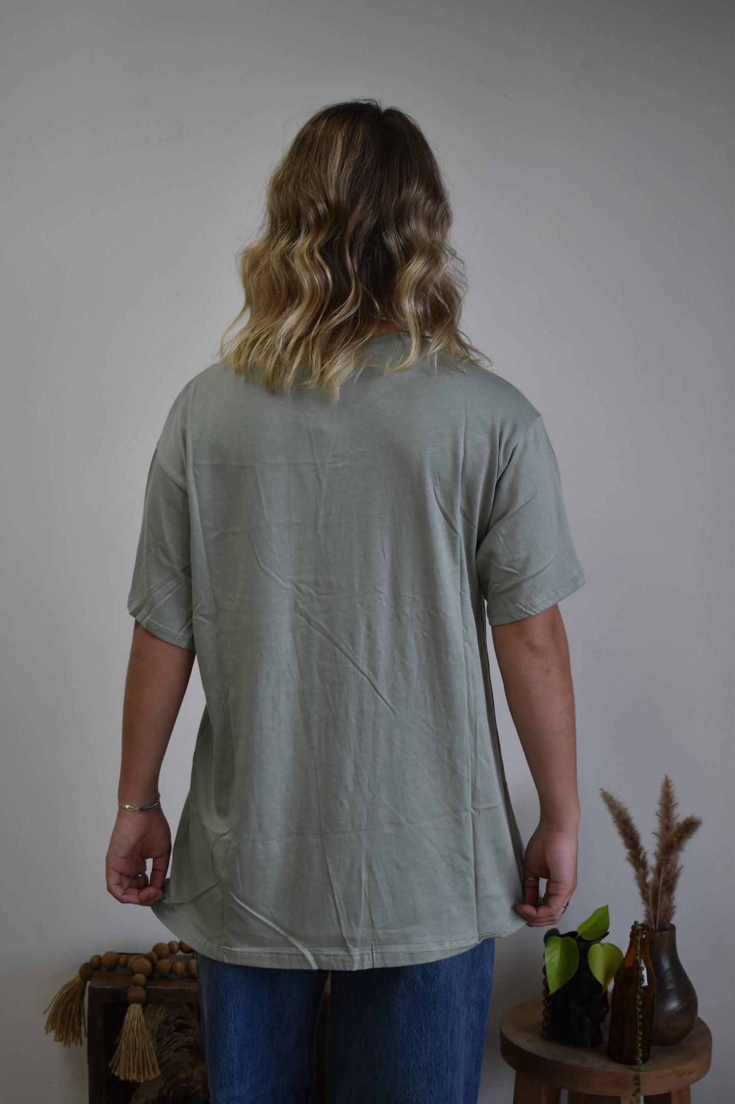Sage Oversized Short Sleeve Top
