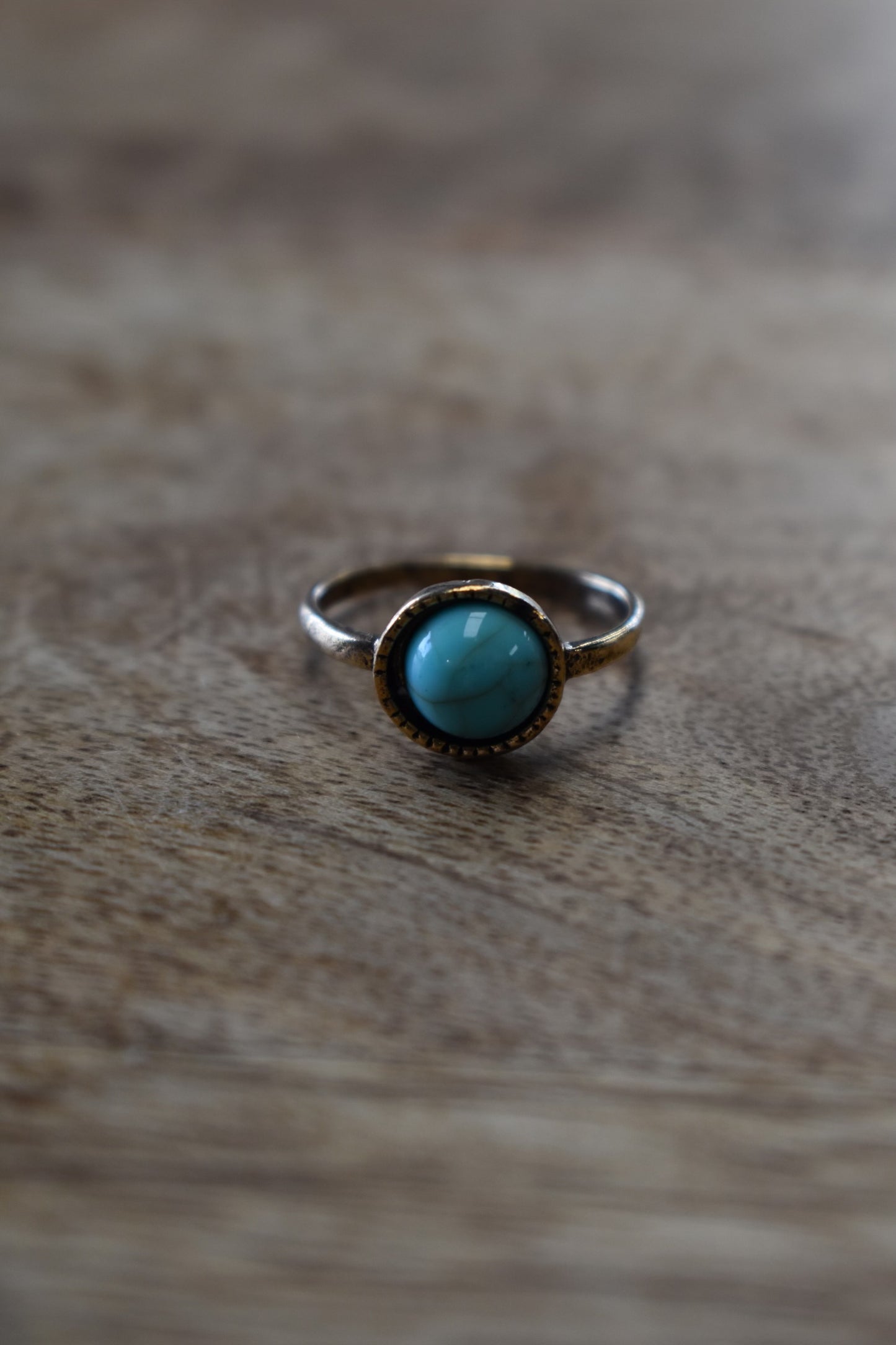 Gold Turquoise Stone Ring