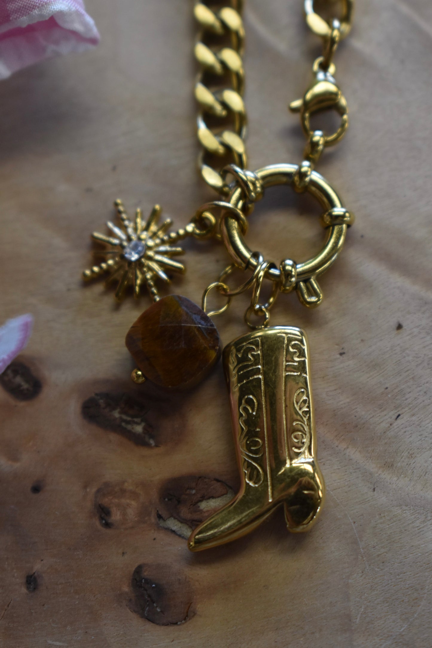 Western Boot Charm Necklace