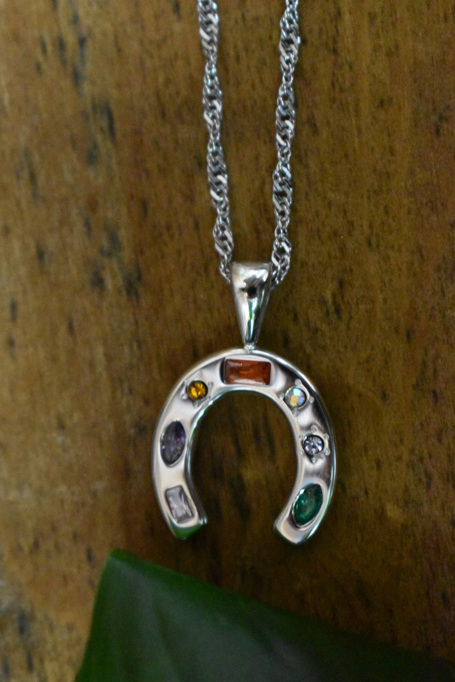 Silver Horseshoe Charm Necklace