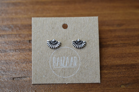 Sterling Silver Fan Studs