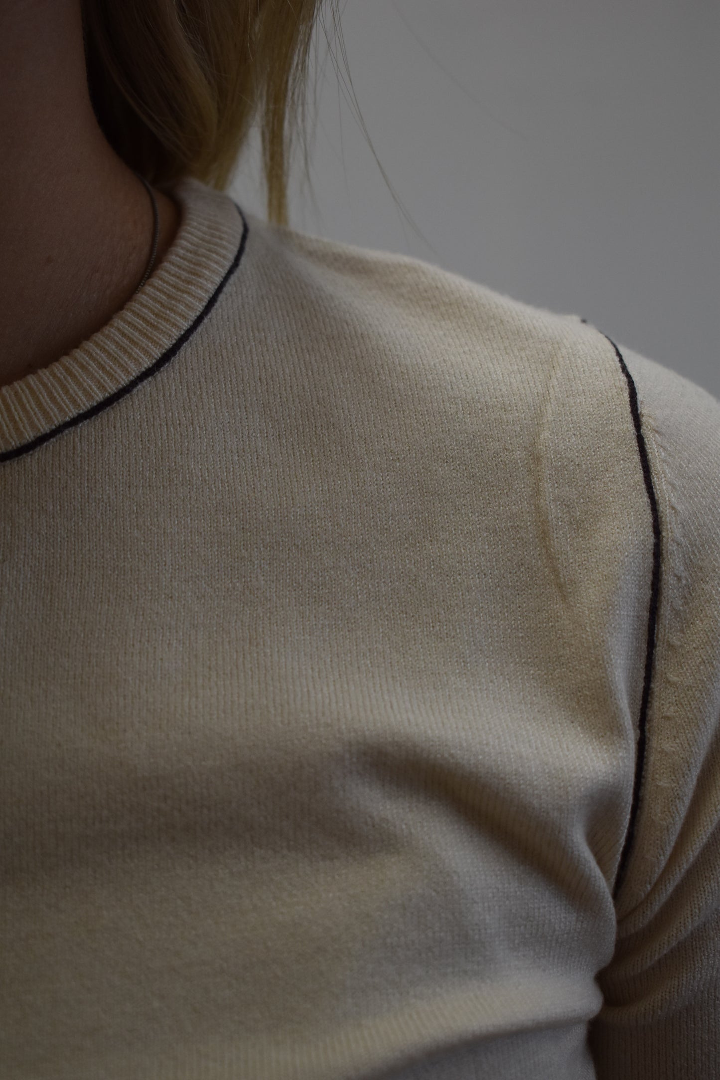 Cream Knit Top