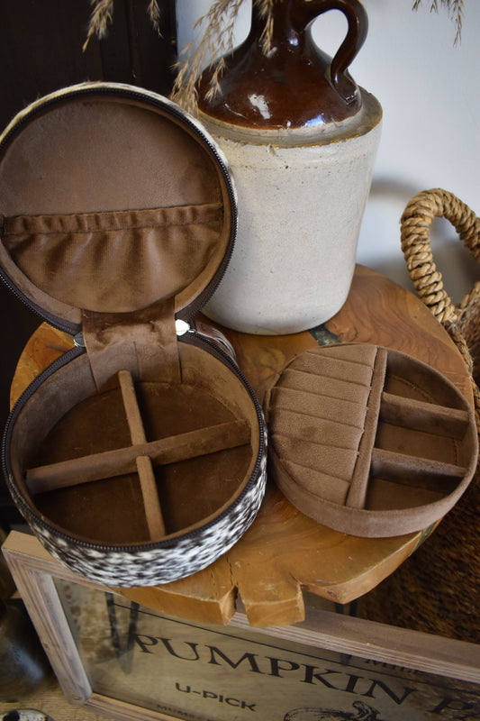 Chocolate Cowhide Jewelry Box