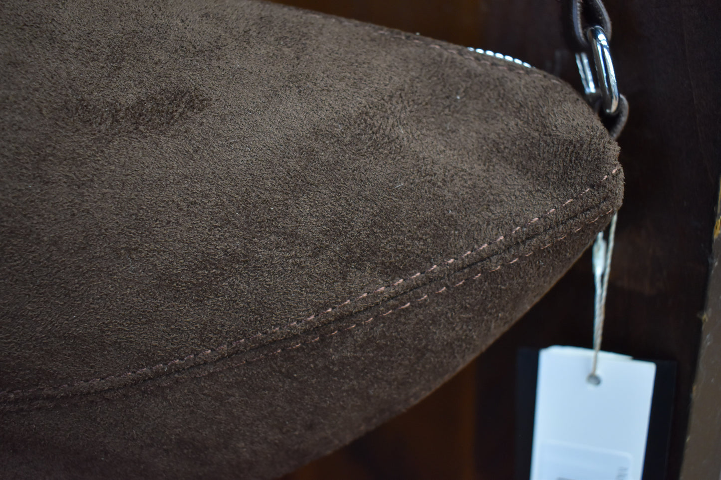 Mocha Suede Shoulder Bag