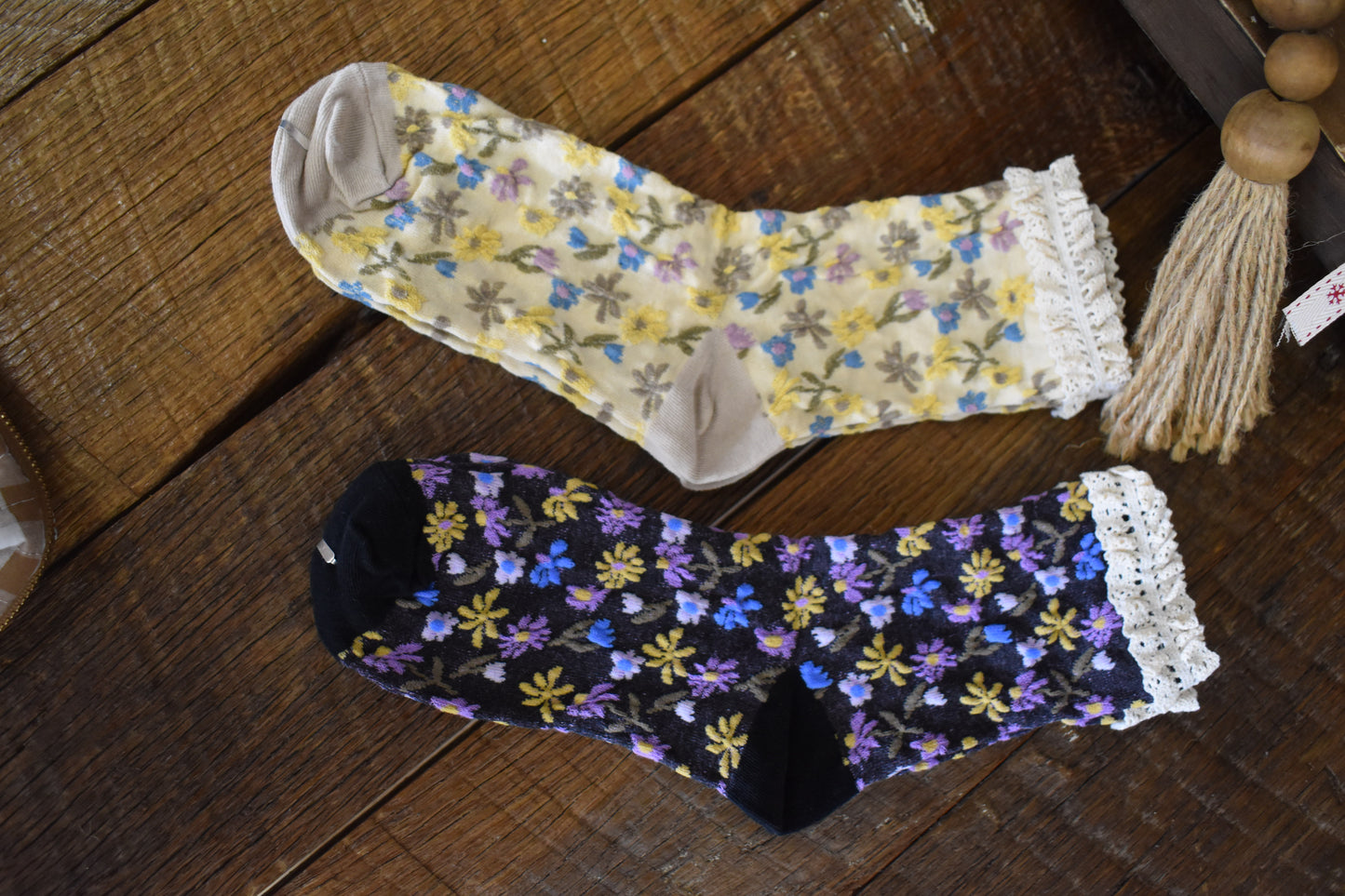 Vintage Blossom Socks