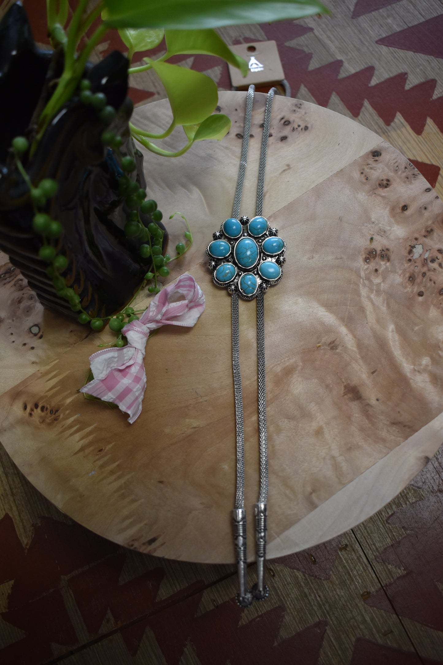 Turquoise Concho Bolo Tie