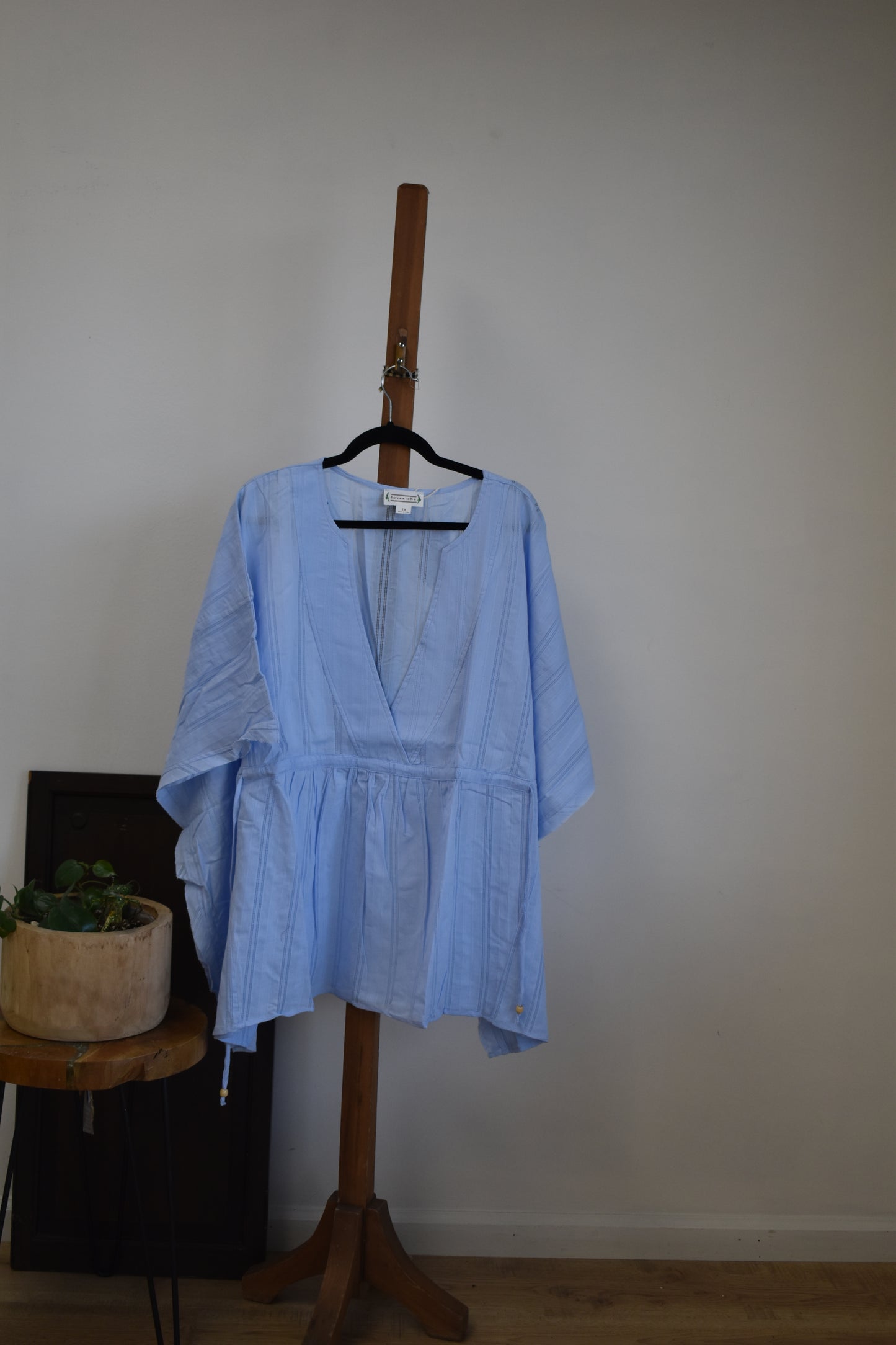 PLUS Sky Blue Short Sleeve Pullover