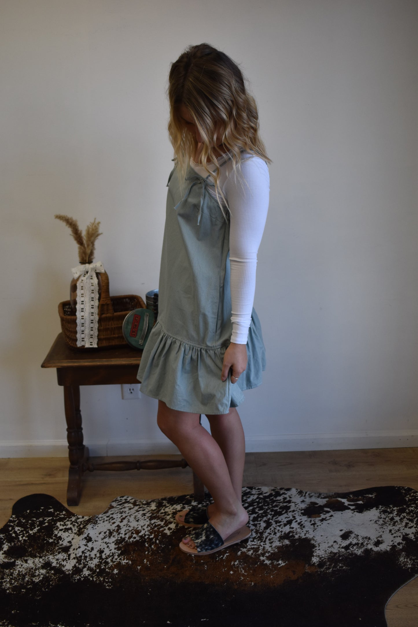 Denim Twill Bow Dress