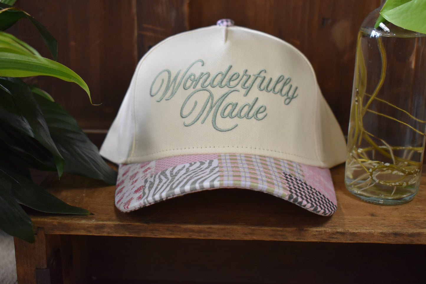 ‘Wonderfully Made‘ Patchwork Trucker Hat