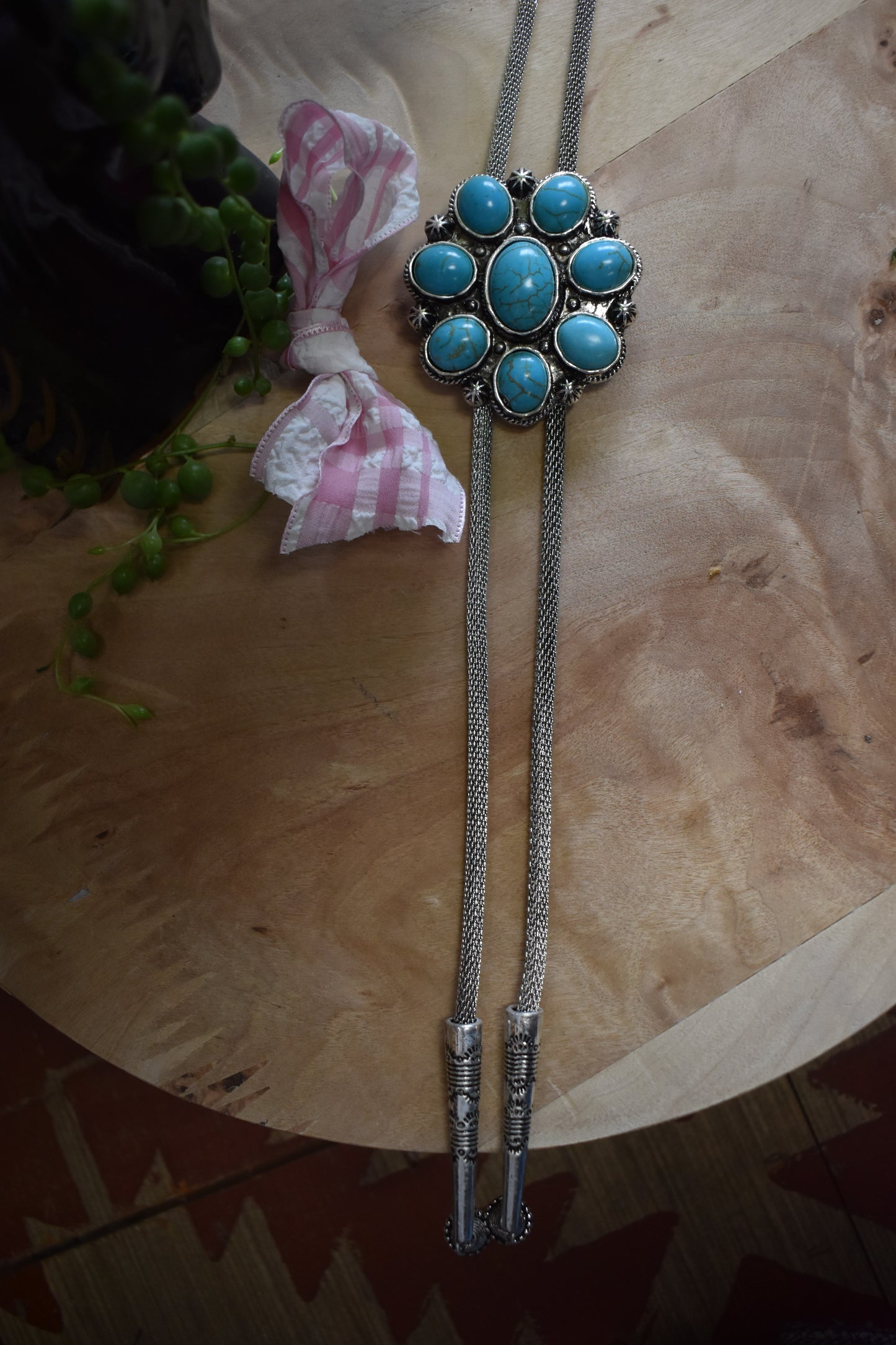 Turquoise Concho Bolo Tie