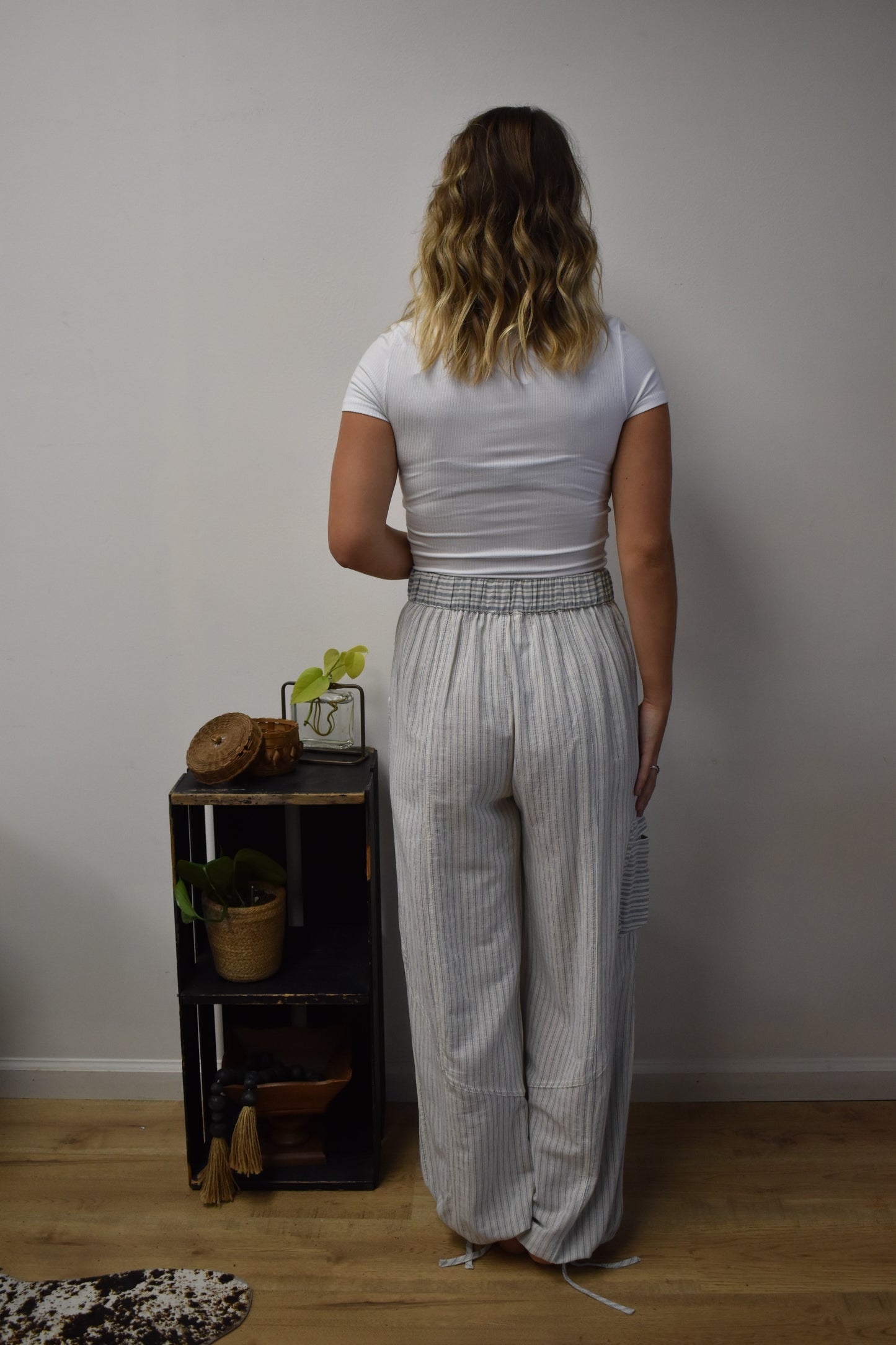 Pin-Striped Petal Pants
