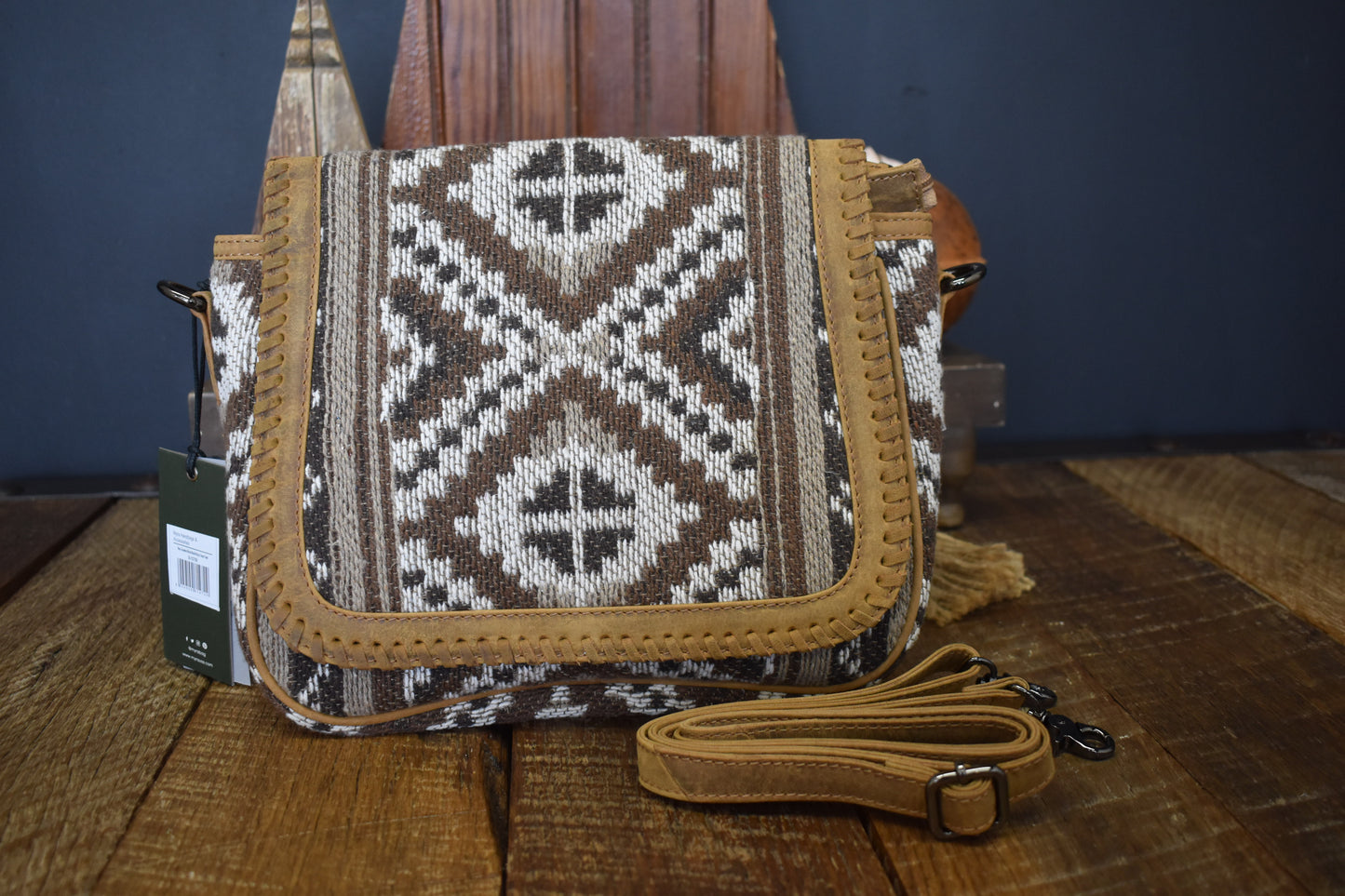 Aztec Brown Woven Purse