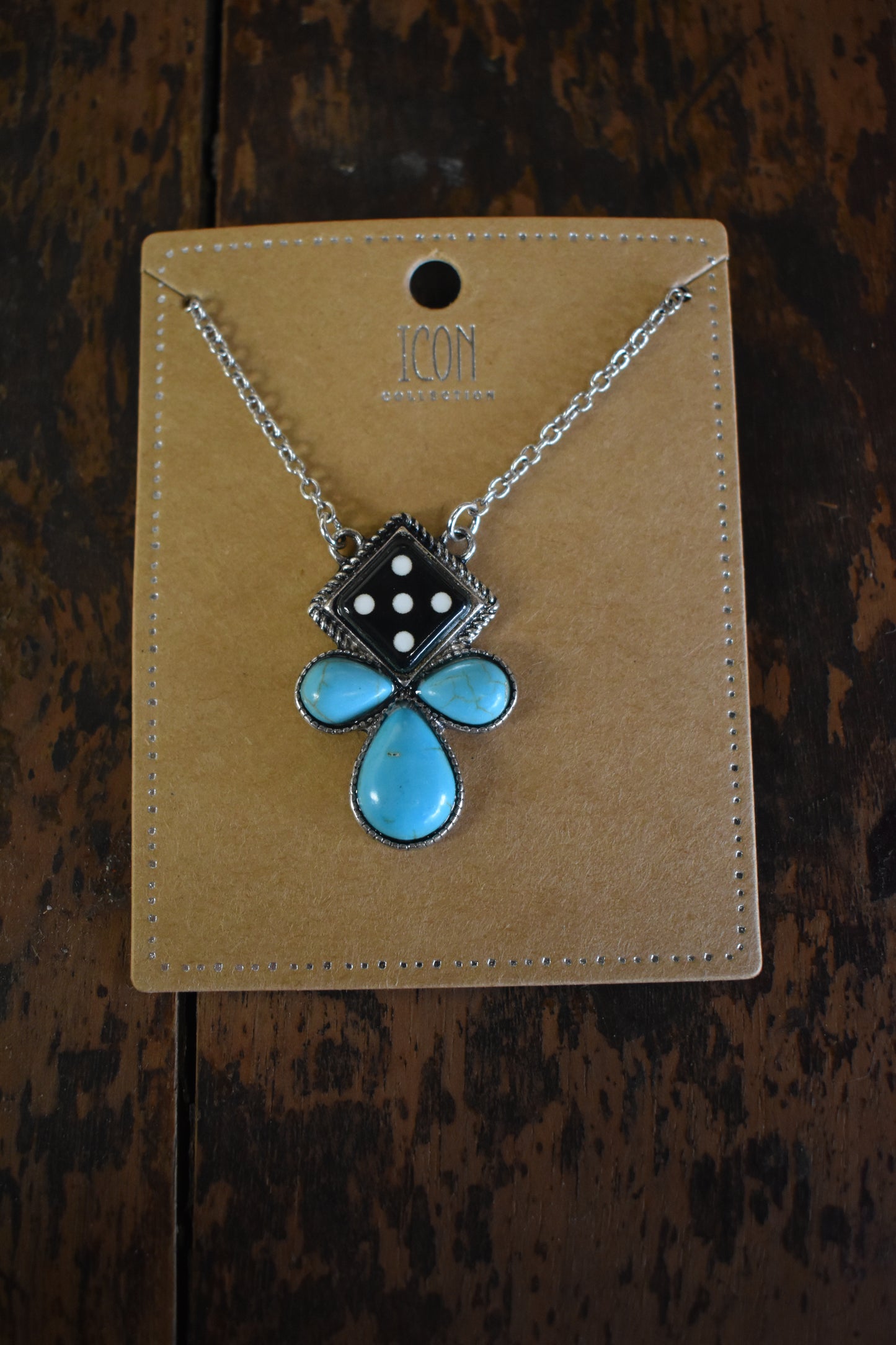 Turquoise Dice Necklace