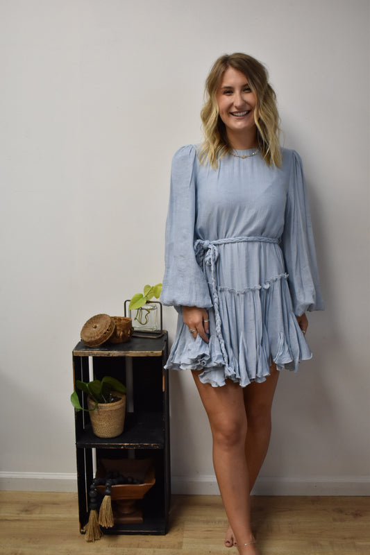 Dusty Sagebrush Mini Dress