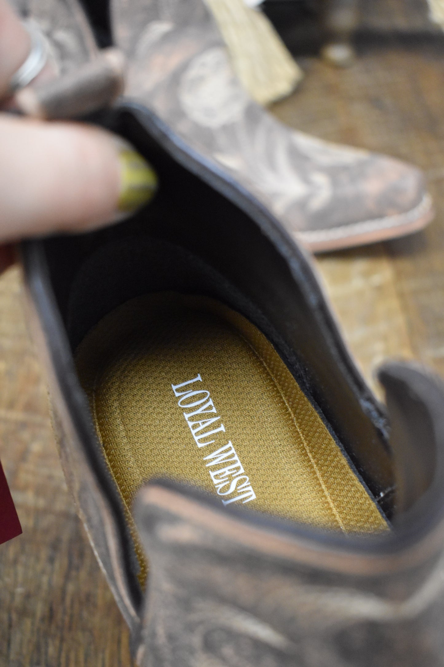 Laced Floral Stitch Booties