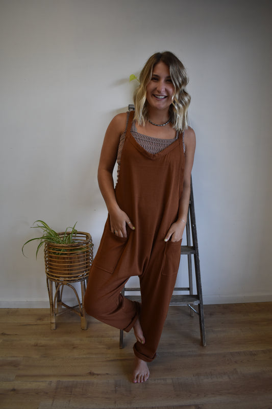 Rust Waffle Knit Jumper