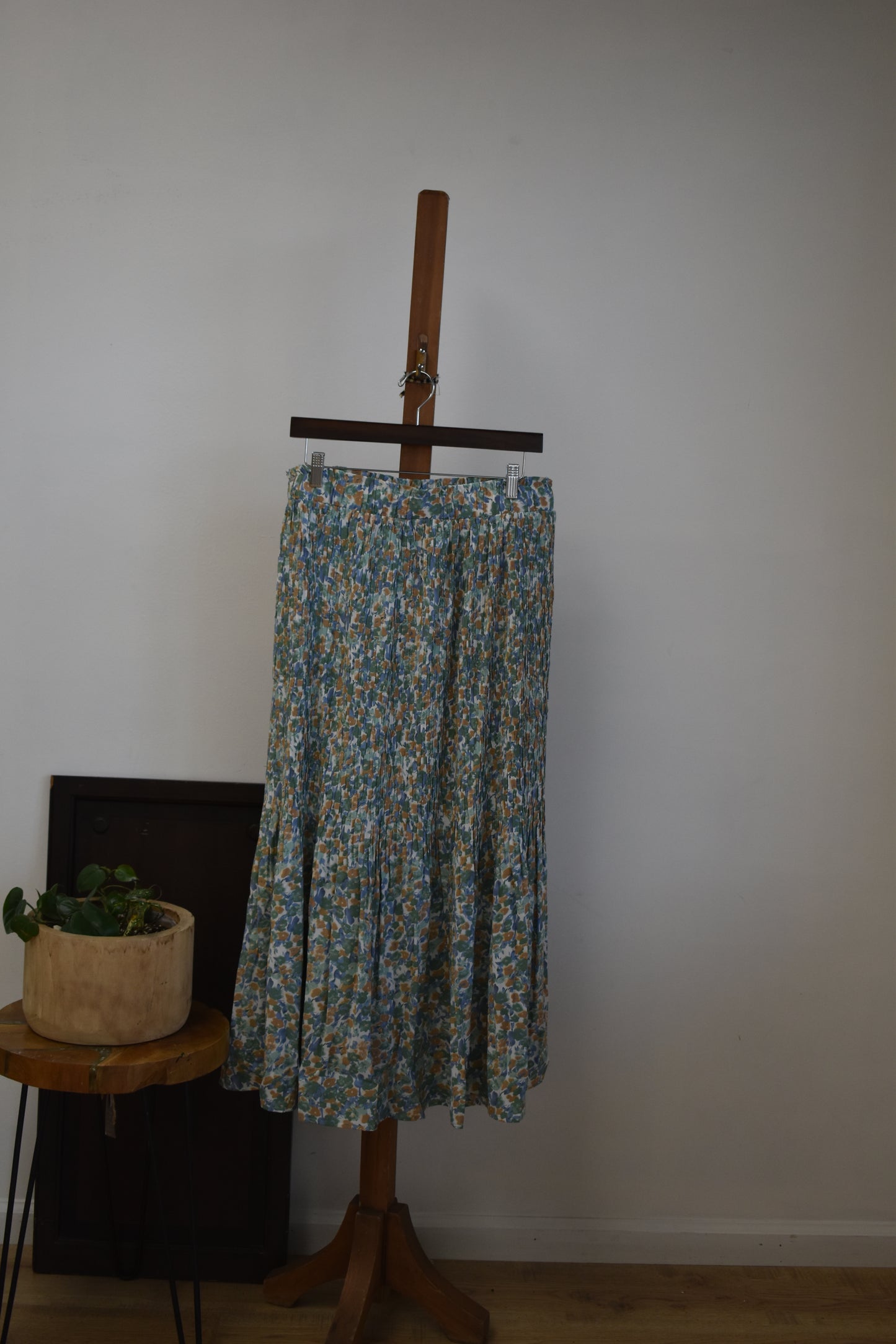 PLUS Sage Mix Pleaded Maxi Skirt