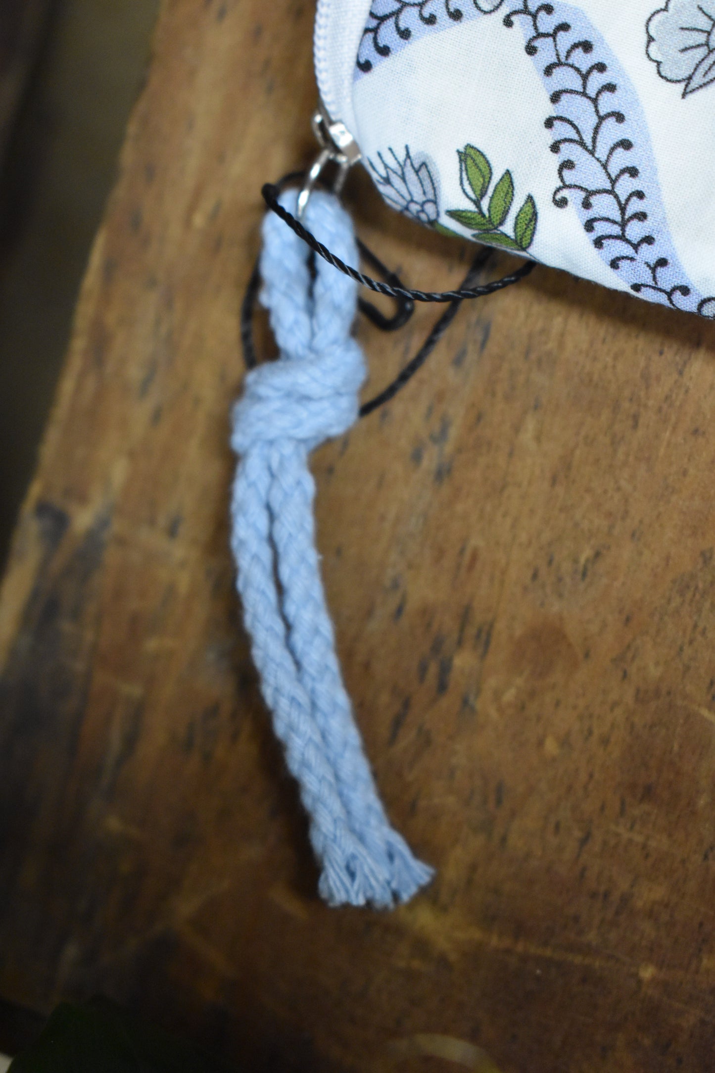 Wildflower & Lattice Cotton Coin Pouch