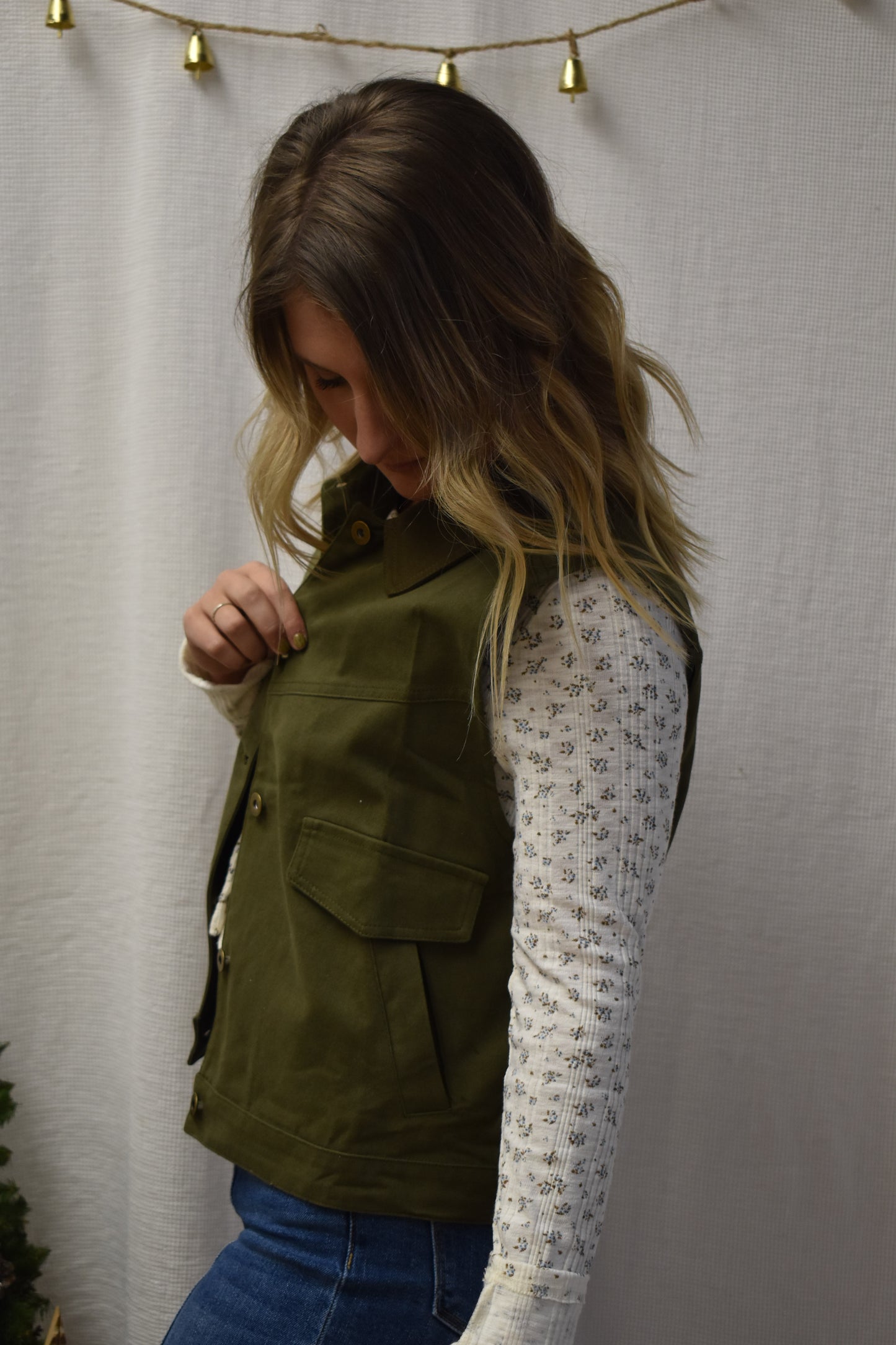 Olive & Chocolate Canvas Vest