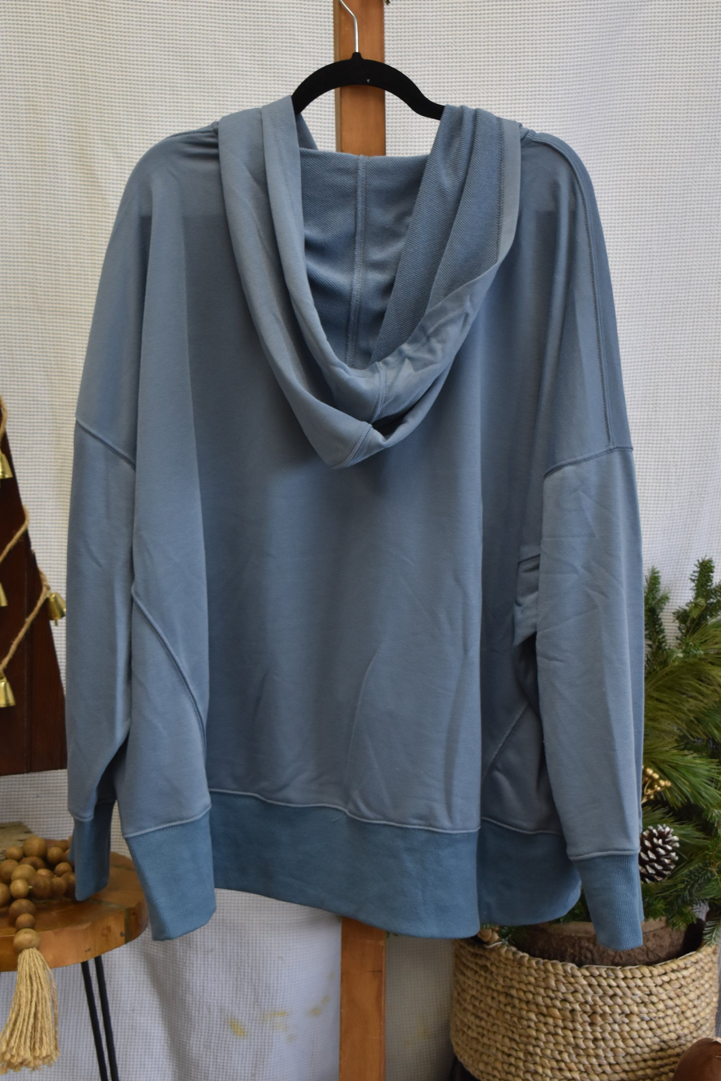 PLUS Denim Hooded Pullover