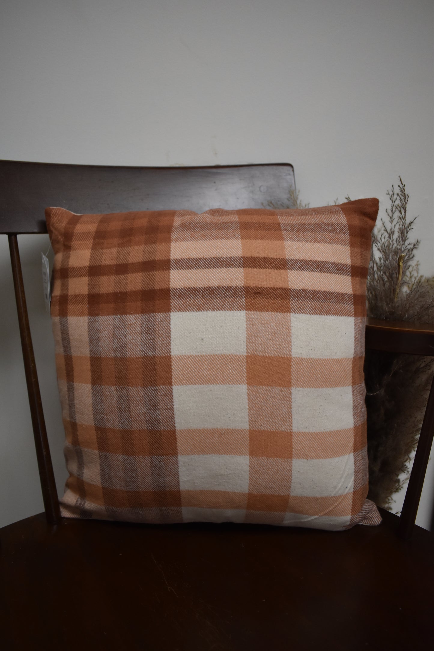 Arlen Rust Plaid Pillow