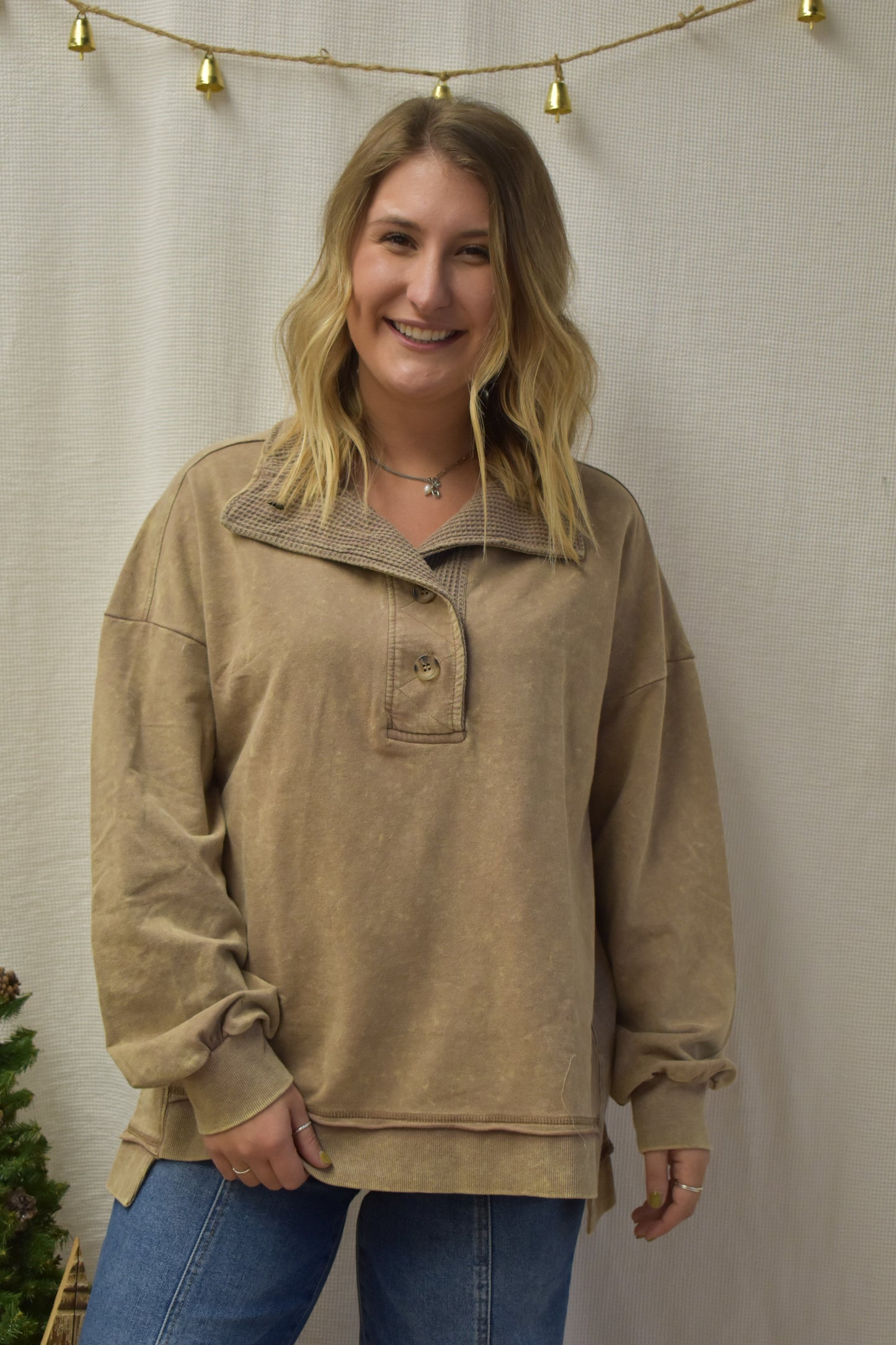 Mineral Washed Mocha Long Sleeve
