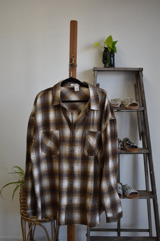 PLUS Mocha Plaid Flannel