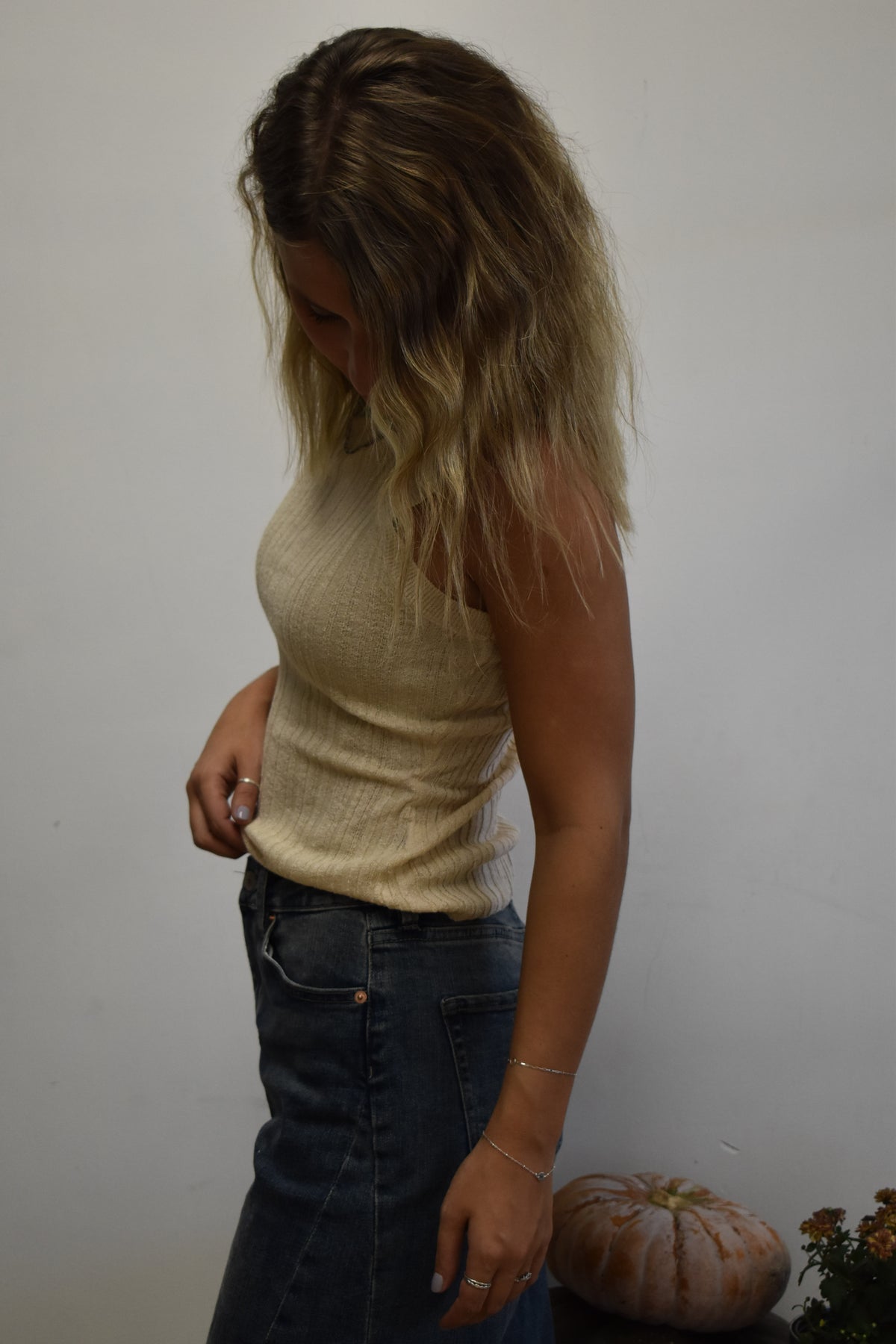 Sandstone Shell Sweater Tank