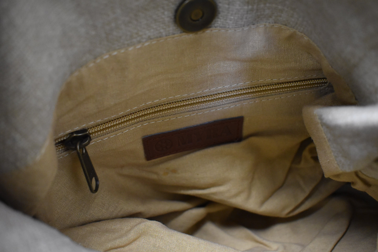 Cavas Red Stitched Loom Shoulder Bag