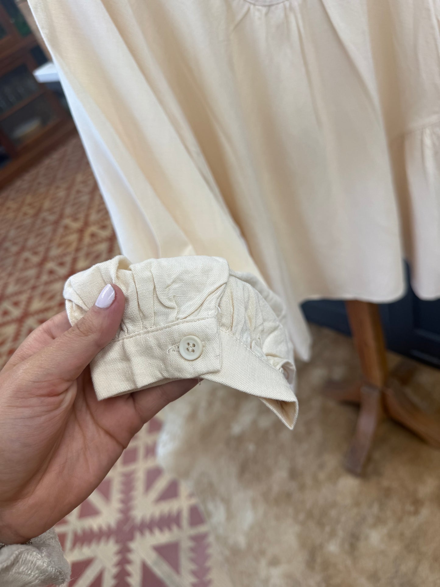 PLUS Cream Tunic Blouse