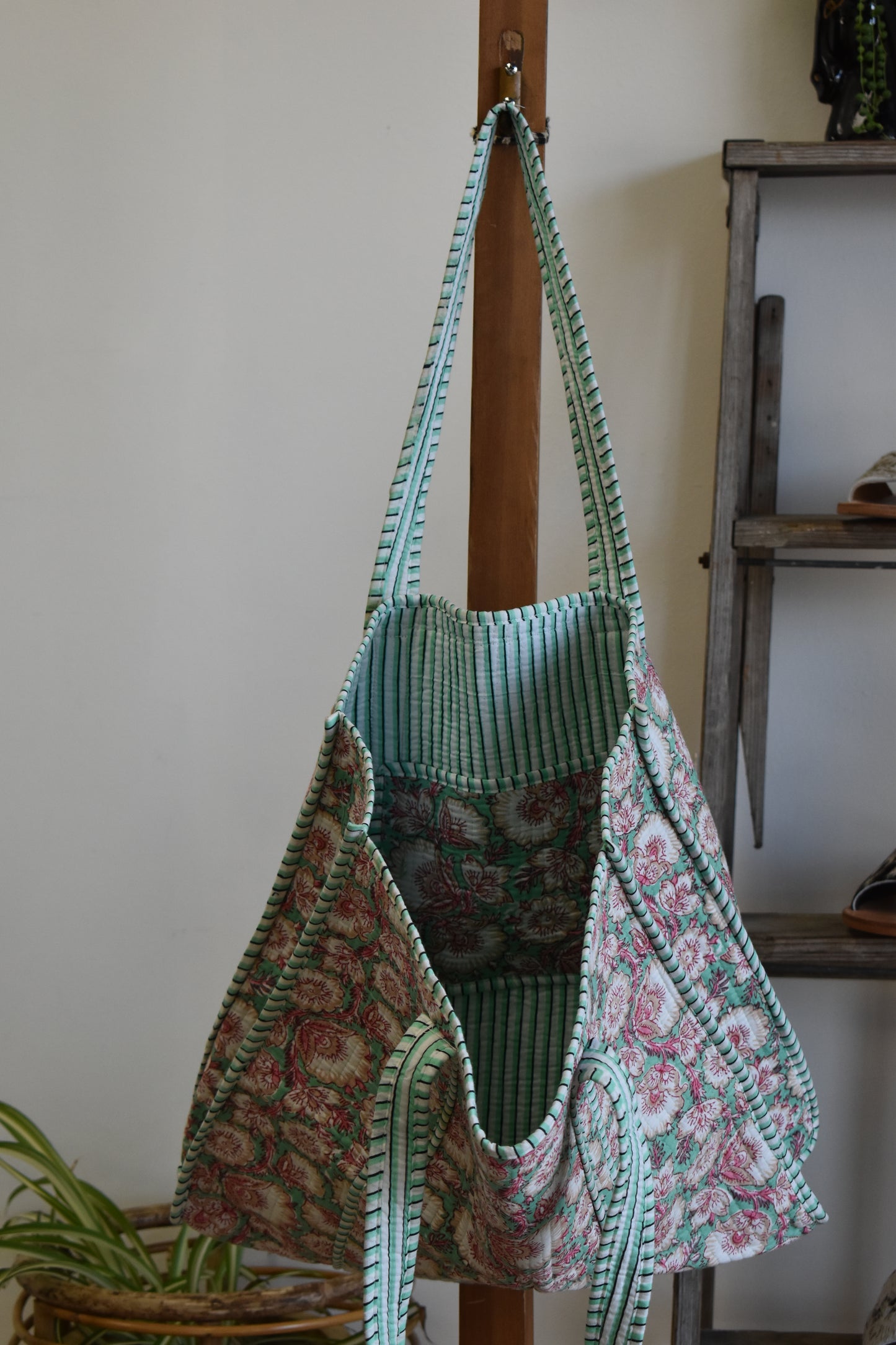 Pastel Floral Quilted Bag
