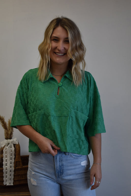 The Arie Checkered Top