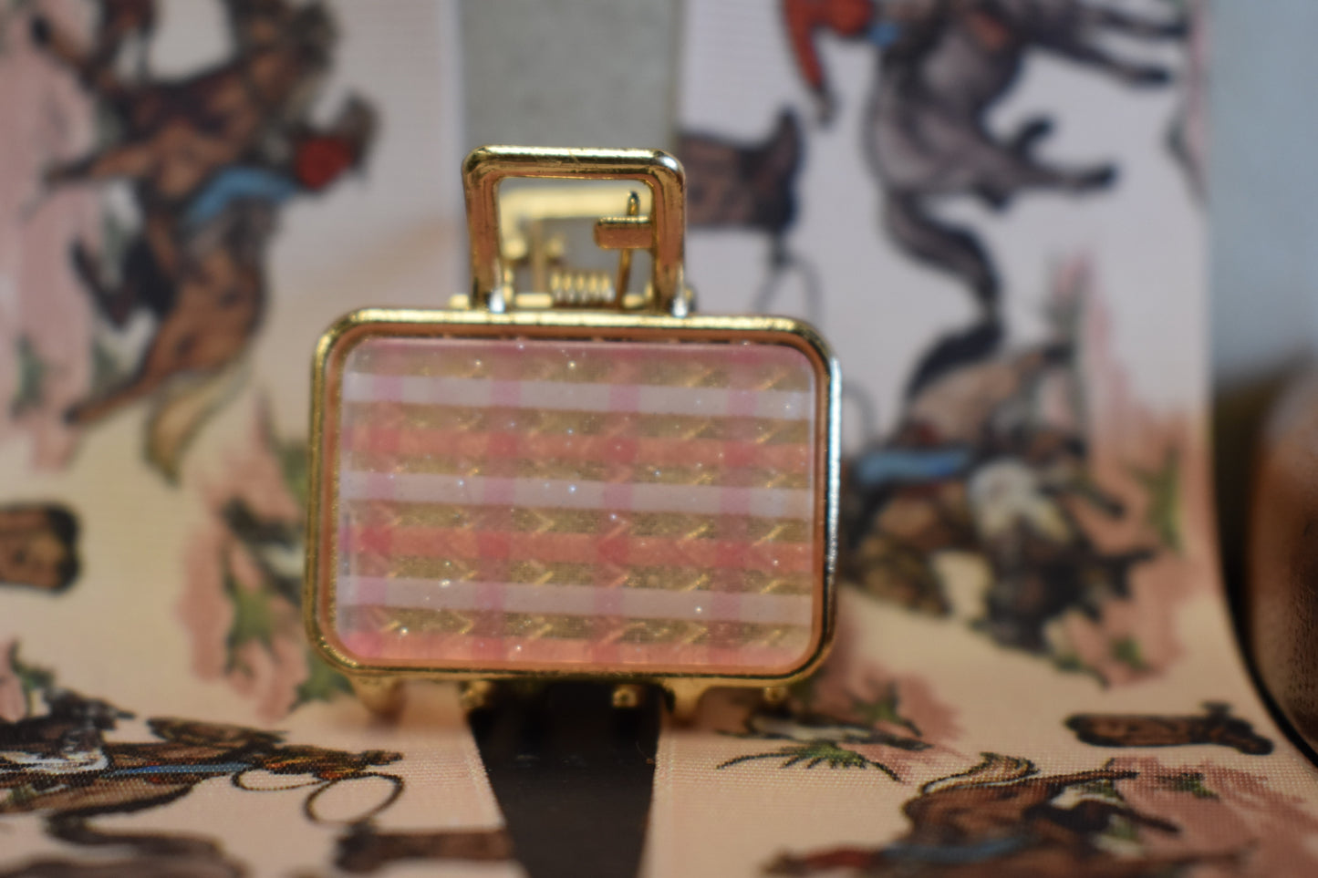 Square Checkerboard Hair Clip