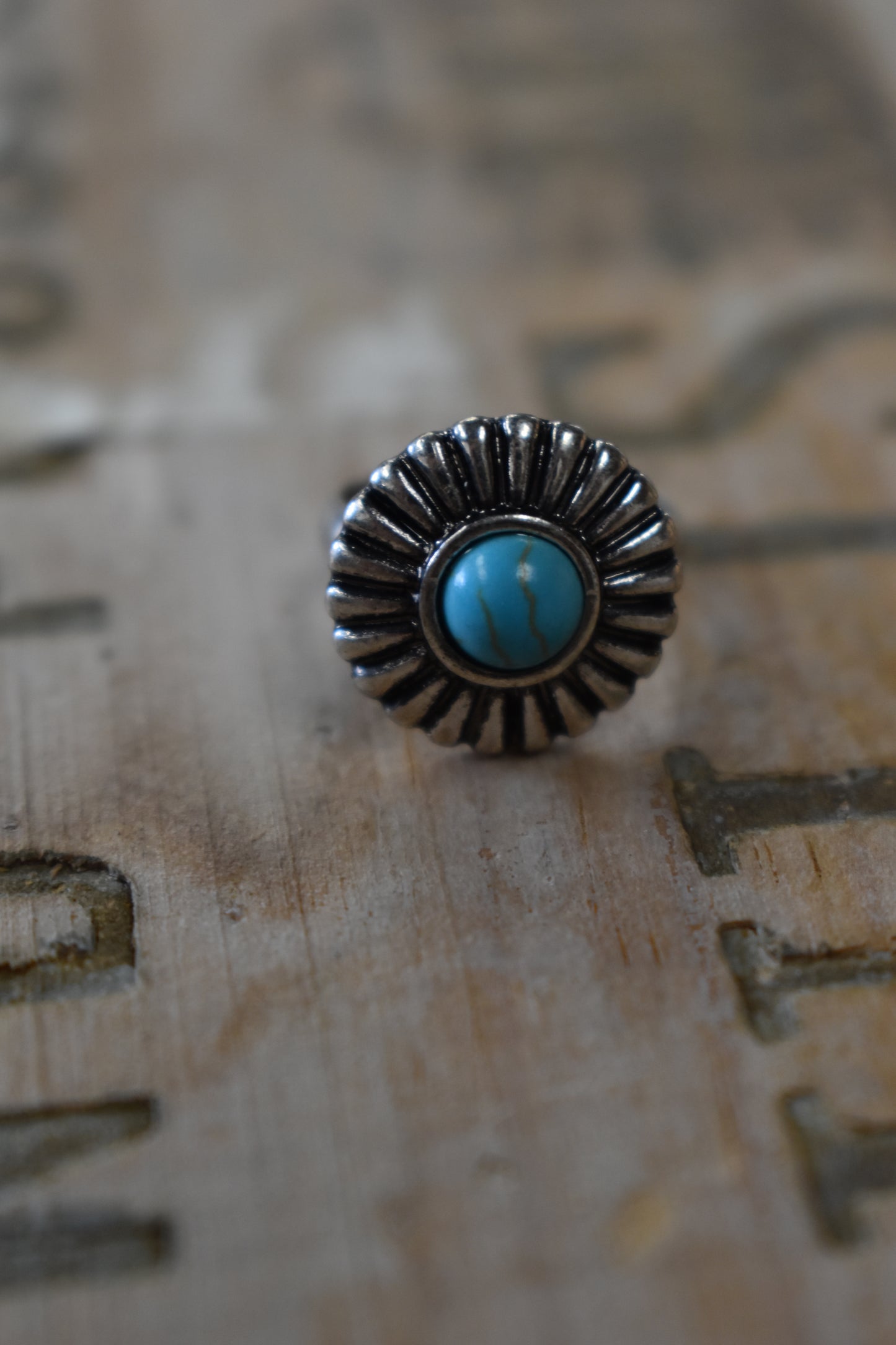 Floret Turquoise Adjustable Ring