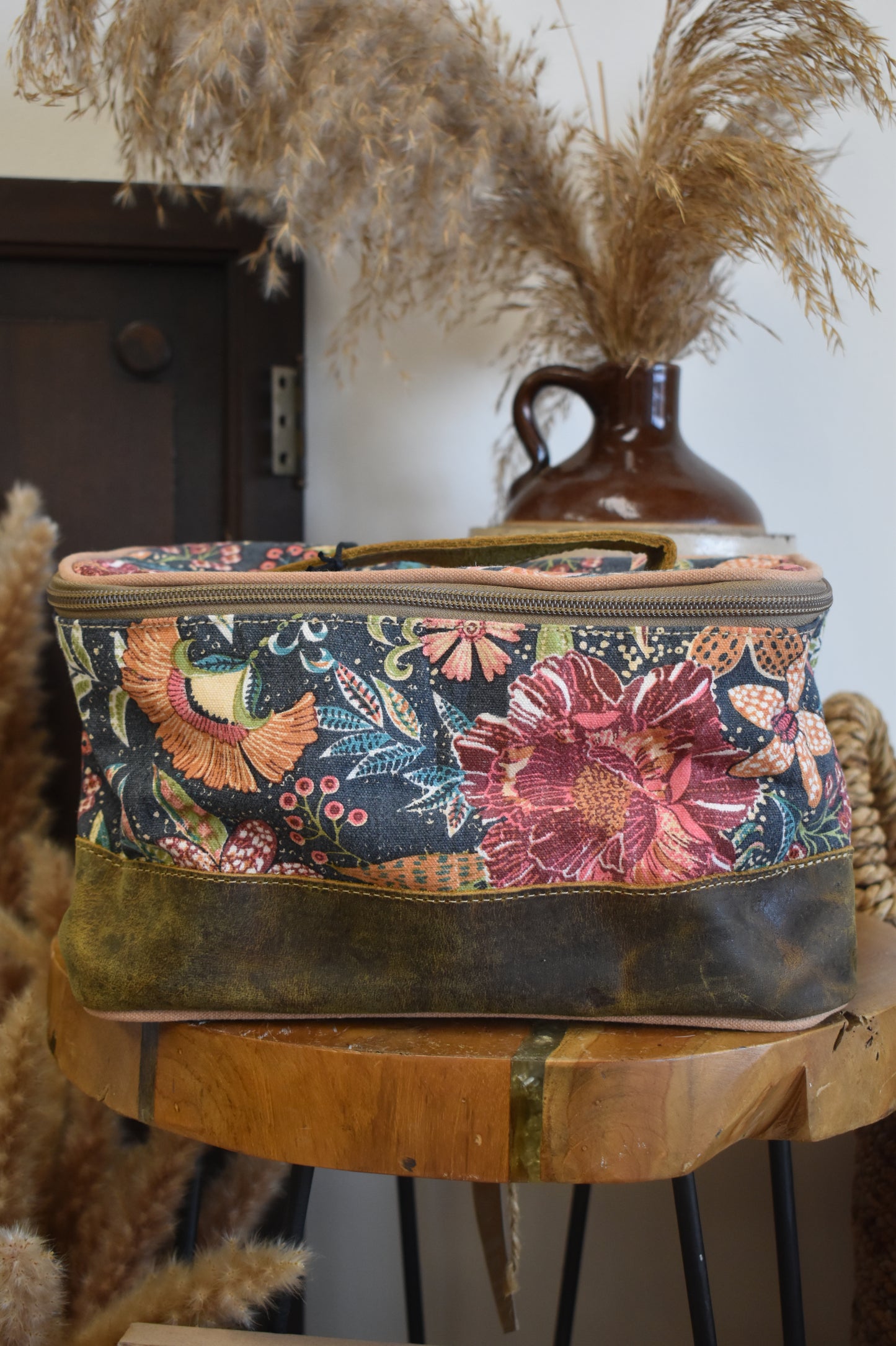 Midnight Floral Toiletry Bag