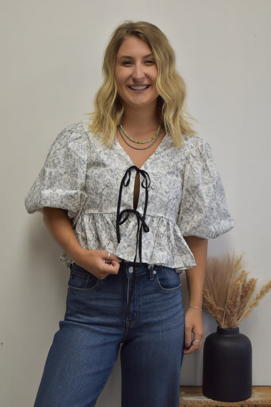 Magnolia Tie Blouse