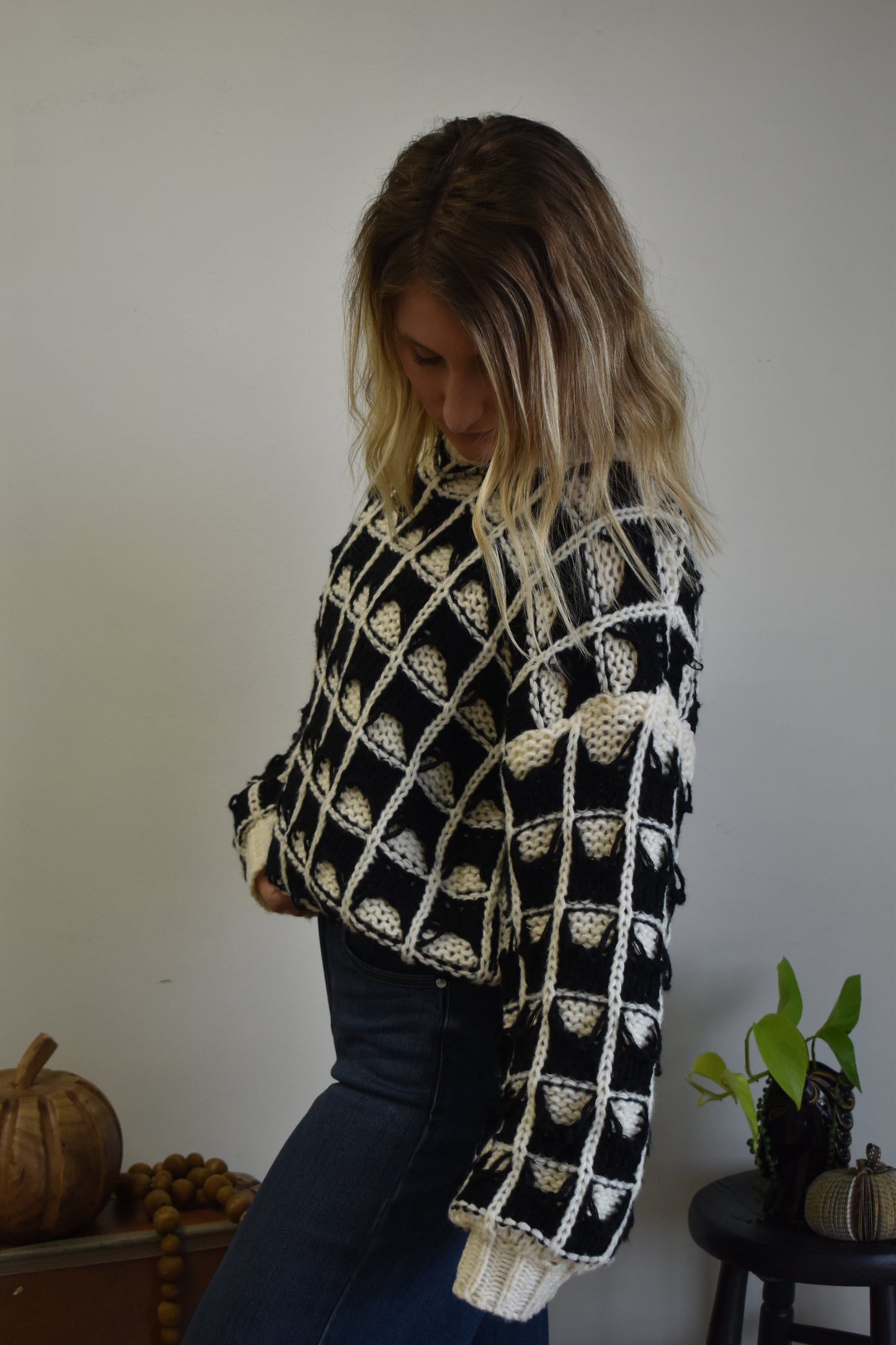 Ivory Scoop Thick Knit Sweater