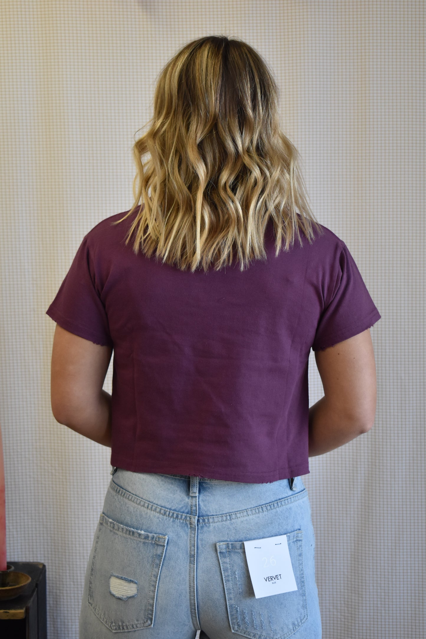 ‘Rodeo 1976’ Plum Cropped Graphic