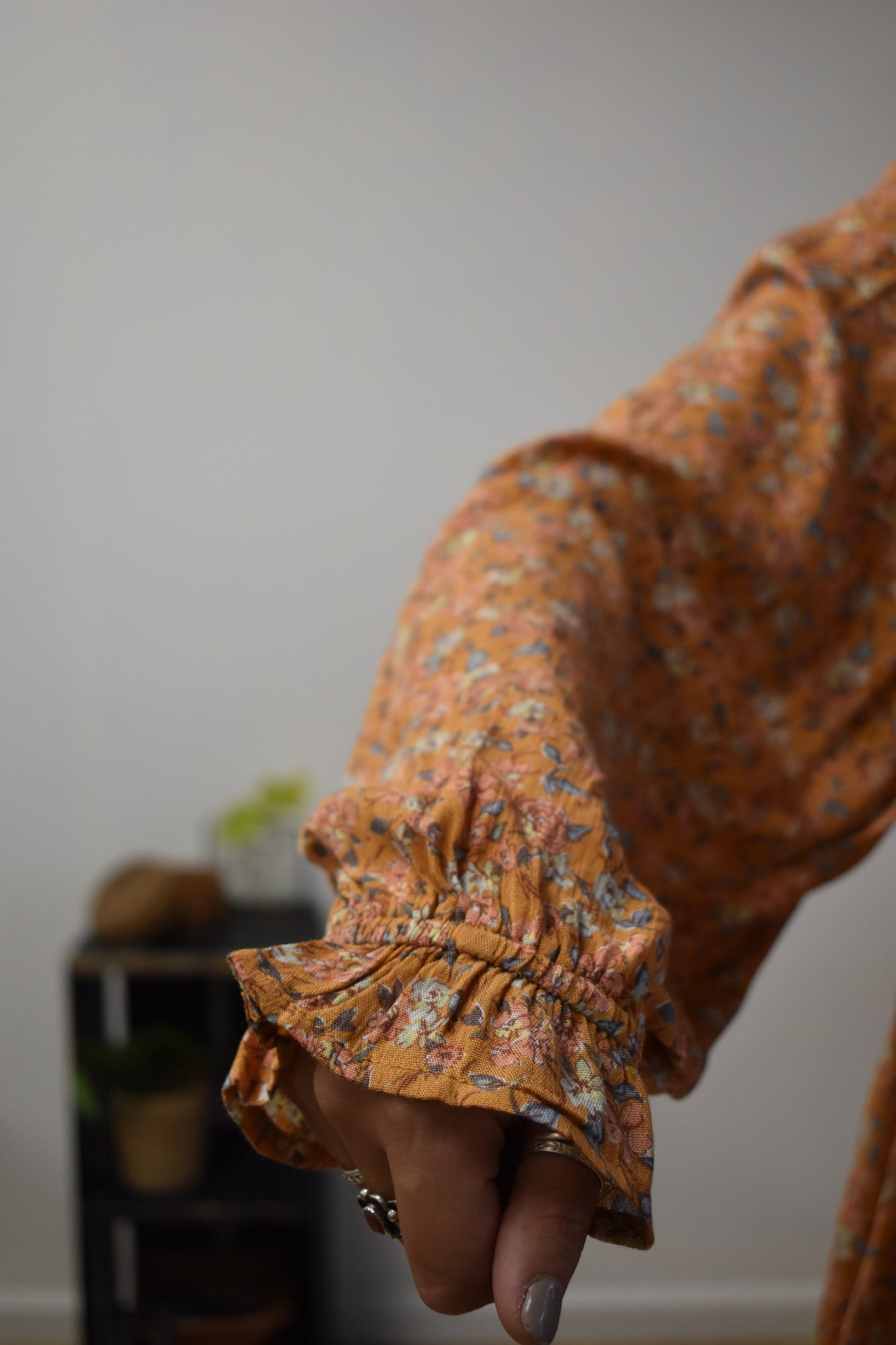 Terracotta Bloom Smocked Top