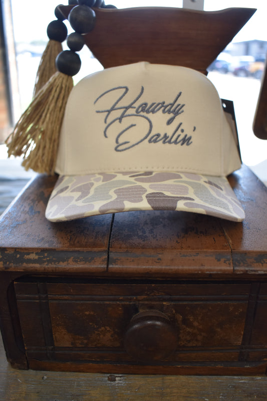 ‘ Howdy Darlin ‘ Camo Canvas Hat