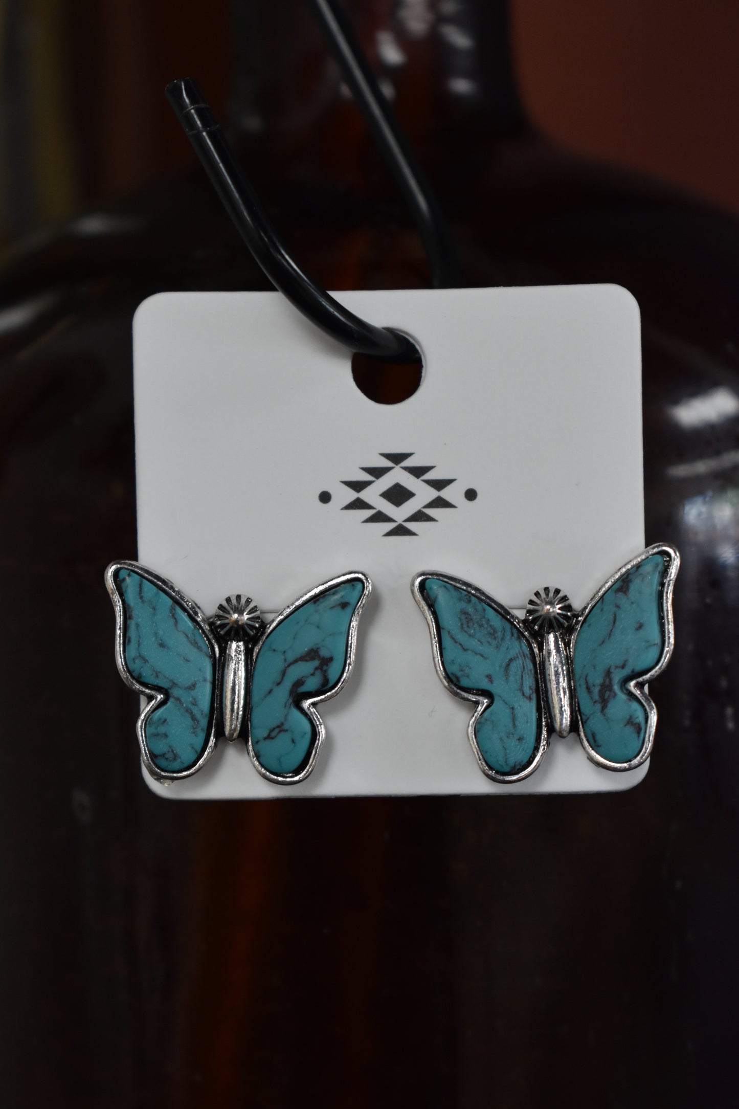 Turquoise Butterfly Studs