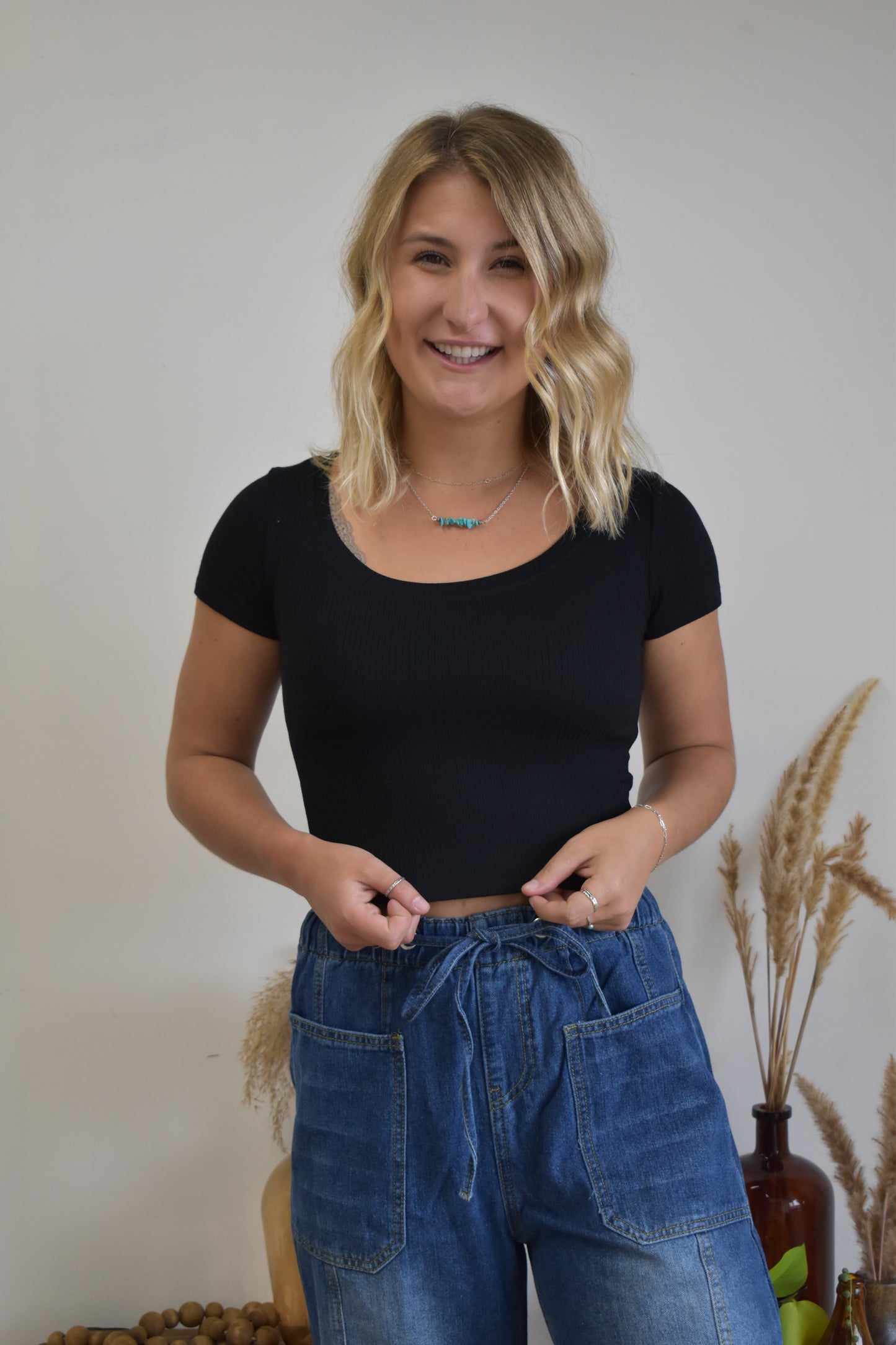 The Black Brooklyn Ribbed Top