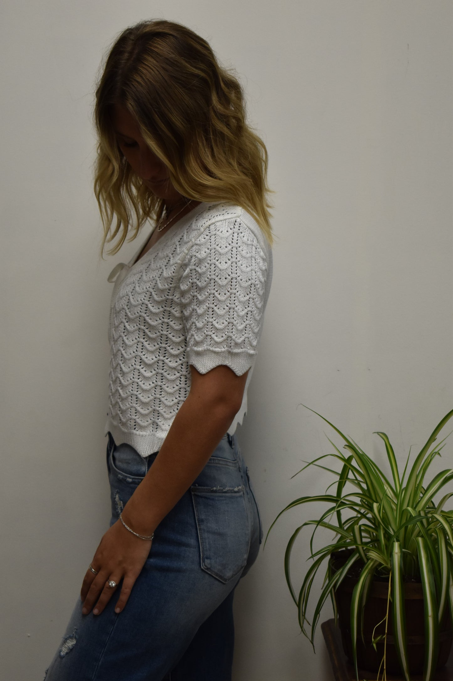 Front Tie Crochet Top