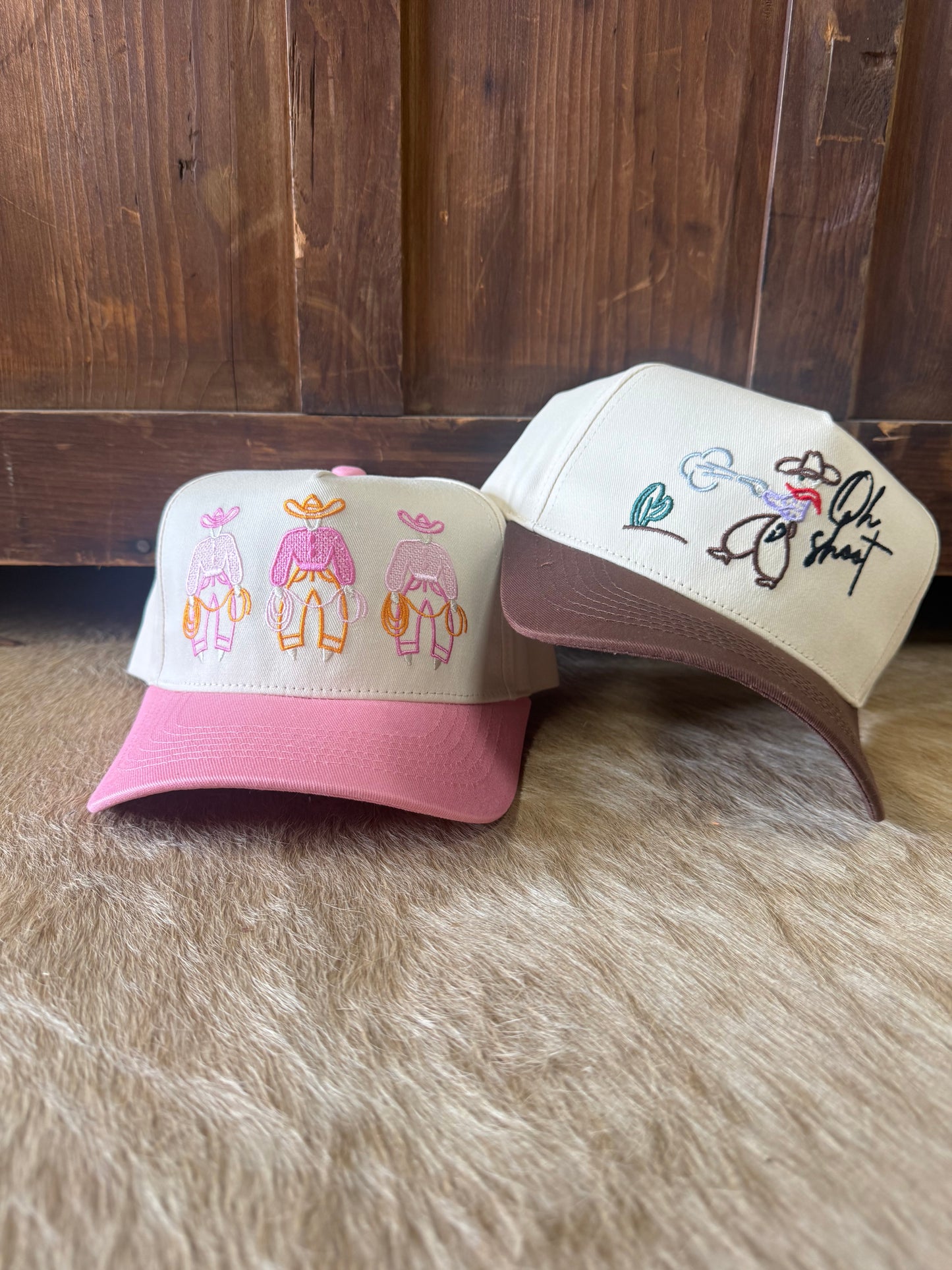 “Oh Shoot” Brown Canvas Hat