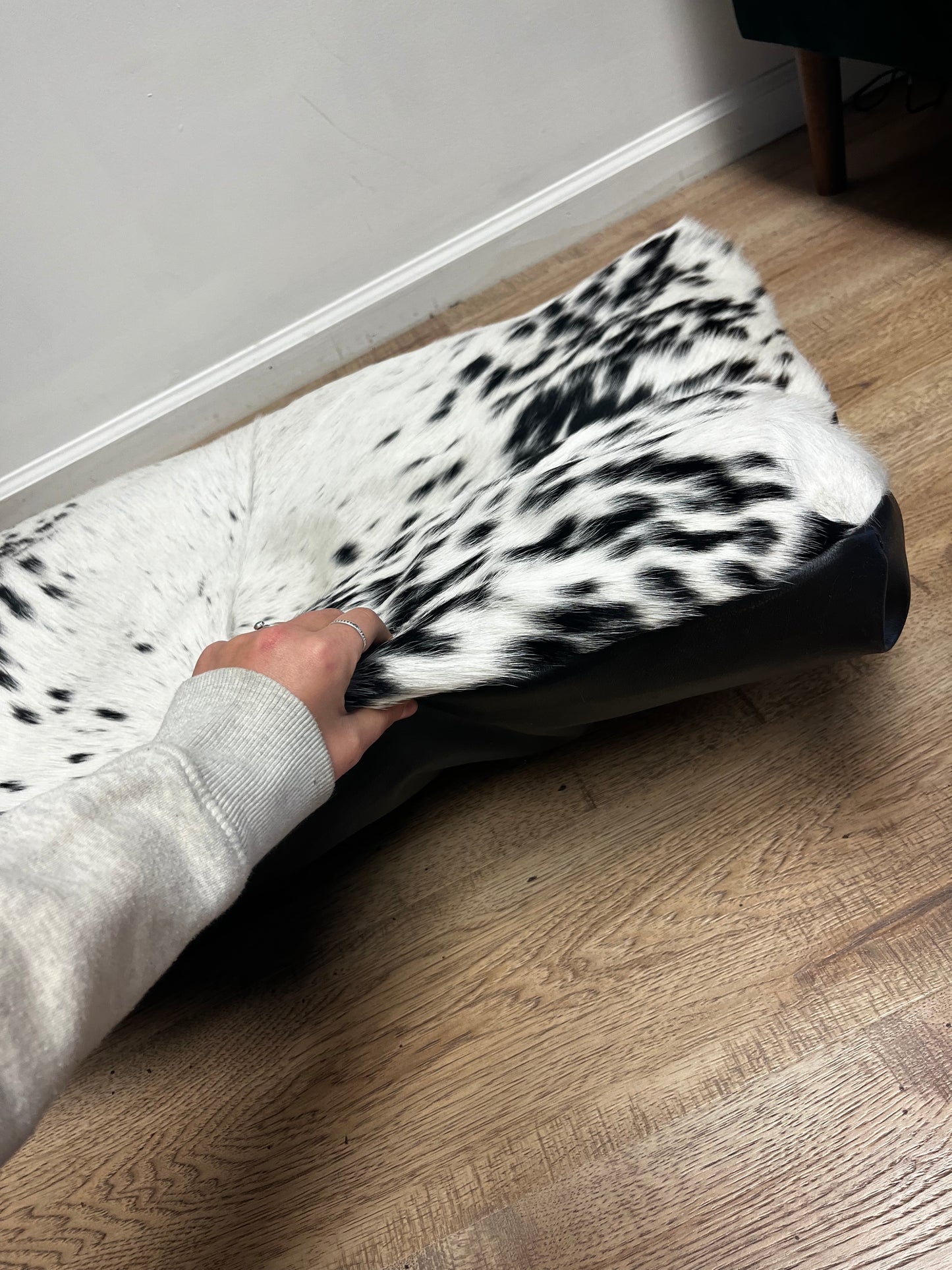 PRE-ORDER Cowhide Dog Bed Cover