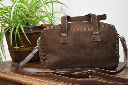 Woven Suede Bag
