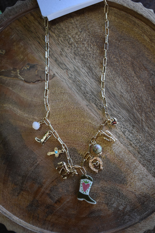 Western Garden Charm Necklace