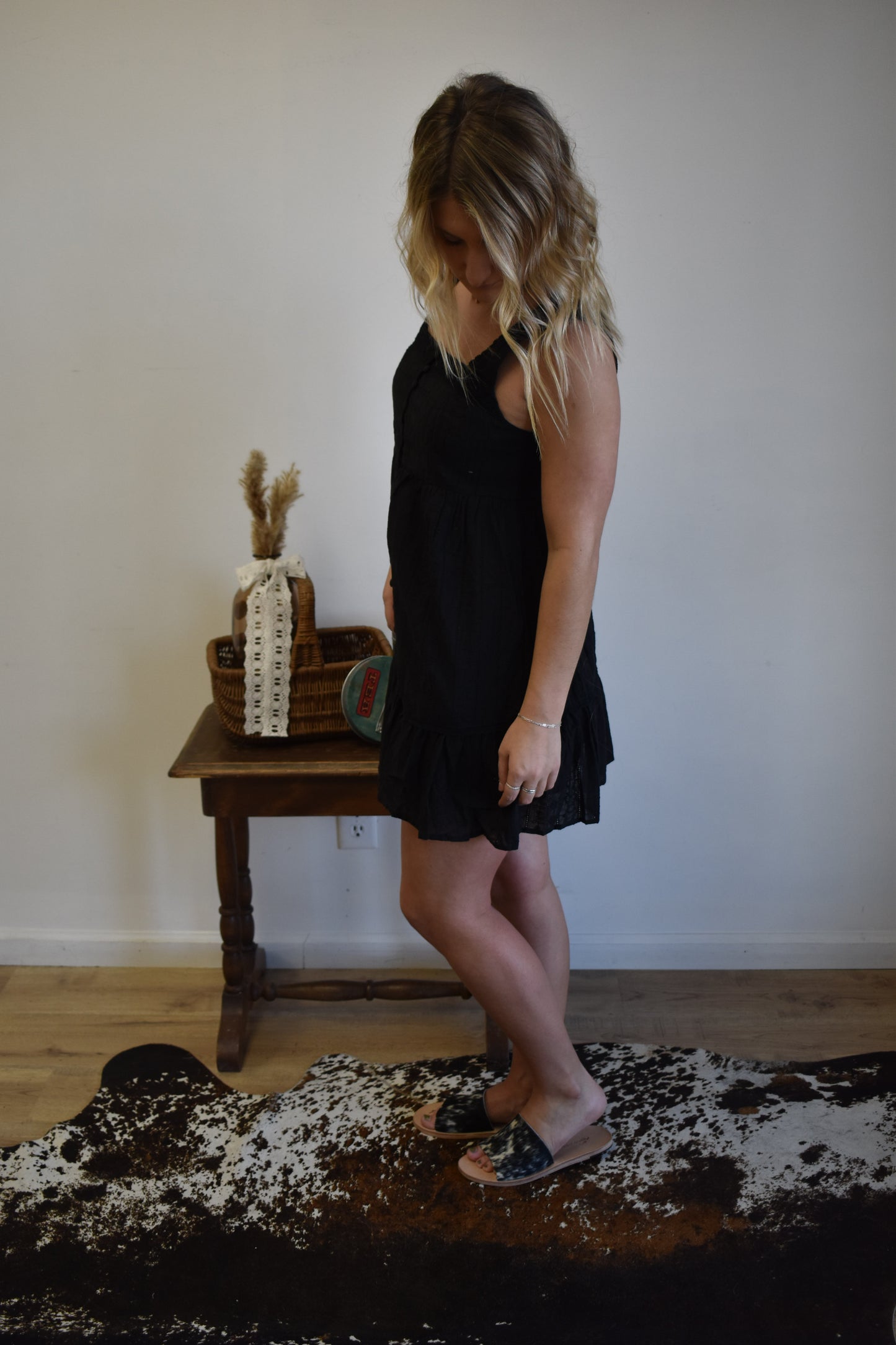 Midnight Laced Mini Dress