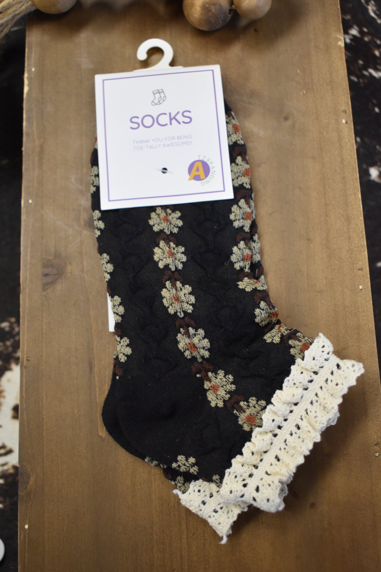 Floral & Lace Crew Socks